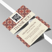 Modern Geometric Thank You Card Marsala エンクロージャーカード