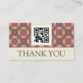 Modern Geometric Thank You Card Marsala エンクロージャーカード (正面)