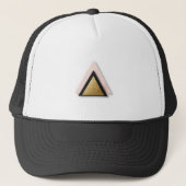 Modern Geometric Triangle Trucker Hat – Minimalist キャップ (正面)