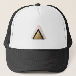Modern Geometric Triangle Trucker Hat – Minimalist キャップ