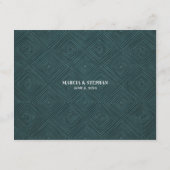 Modern Geometric Wedding Details Card エンクロージャーカード (裏面)