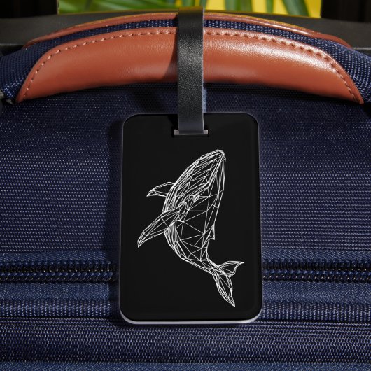 Modern Geometric Whale Luggage Tag ラゲッジタグ (裏面インサイチュ4)