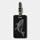 Modern Geometric Whale Luggage Tag ラゲッジタグ (正面縦)