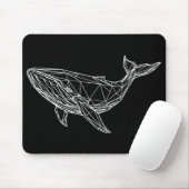 Modern Geometric Whale Mousepad マウスパッド (マウス)