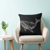 Modern Geometric Whale Throw Pillow クッション (椅子)