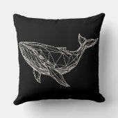 Modern Geometric Whale Throw Pillow クッション (裏面)