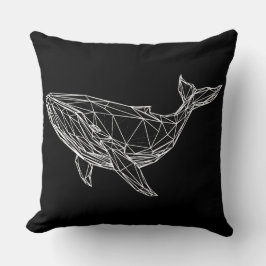 Modern Geometric Whale Throw Pillow クッション