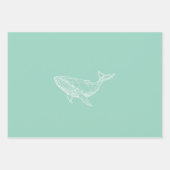Modern Geometric Whale Wrapping Paper ラッピングペーパーシート (正面3)