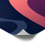 Modern Geometric Woman Portrait ポスター (角)