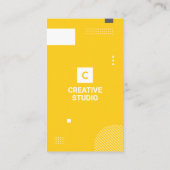 Modern Geometric Yellow and Gray, Professional 名刺 (裏面)