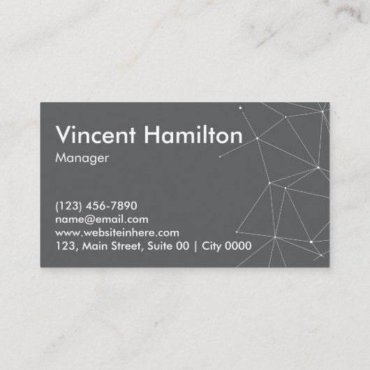 Modern Geometric ZenithEdge Partners Sleek Minimal 名刺 (裏面)