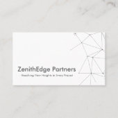 Modern Geometric ZenithEdge Partners Sleek Minimal 名刺 (正面)