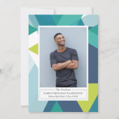 Modern Geometry 2 Photo Graduation Invitation 招待状 (正面)