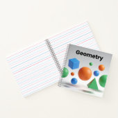 Modern Geometry Colorful 3D Shapes Teacher Student ノートブック (内部)