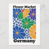 Modern Germany Floral Flower Market Garden Meadow ポストカード (正面)
