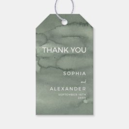 Modern Gift Tags Watercolor Wedding. ギフトタグ