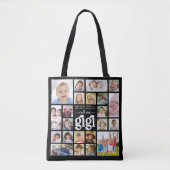 Modern GIGI 22 Photo Collage Names トートバッグ (正面)