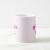 Modern Gimme Kiss | Typography Pink Text  コーヒーマグカップ (中央)