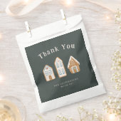 Modern Gingerbread House Boy Baby Shower フェイバーバッグ (クリップ留めされた状態)