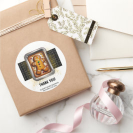 Modern Gingerbread in Pan Baby Shower ラウンドシール