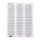 Modern Gingham Holiday Card Return Address  ラベル (フルシート)