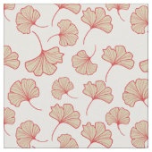 Modern Ginkgo Leaf Pattern ファブリック (クローズアップ)
