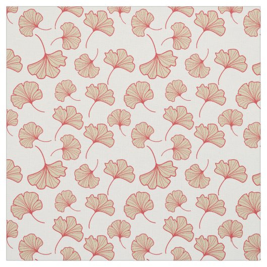 Modern Ginkgo Leaf Pattern ファブリック (見本)