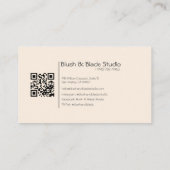 Modern Girl Hair Illustration Hairstylist Salon 名刺 (裏面)