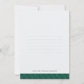 Modern Glacial Blue & Charcoal Warped Grid サンキューカード (裏面)