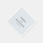 Modern Glacial Blue & Warped Grid スタンダードカクテルナプキン (角)