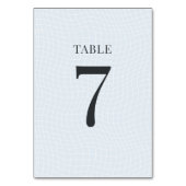 Modern Glacial Blue & Warped Grid テーブルナンバー (裏面)