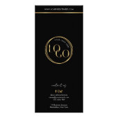 Modern Glam Black Gold Spa Beauty Salon Price List ラックカード (裏面)