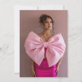 Modern Glam Blush Pink Sweet 16 Party 招待状 (裏面)