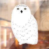 Modern glam snow owl ウィンドウサイン (シート2)