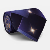 Modern Glamour - azul zafiro, verde, púrpura ネクタイ (ロール)