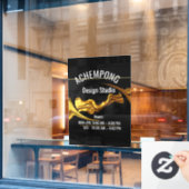 Modern Glamour Storefront: Achempong Fashion Hrs ウィンドウサイン (カフェ窓)