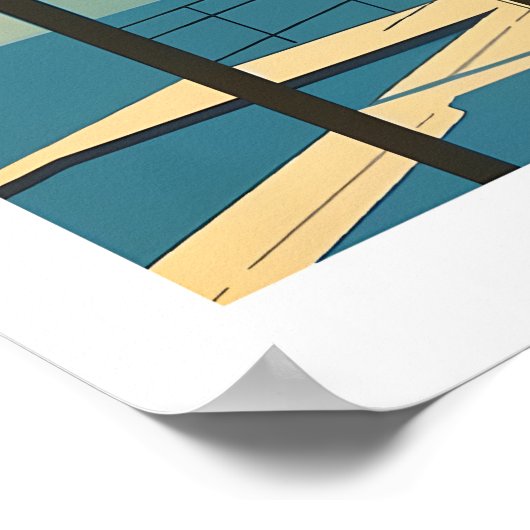 Modern Glass House Art Print Minimalist ポスター (角)