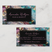Modern Glitter and Marble Abstract Business Card 名刺 (正面/裏面)