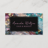 Modern Glitter and Marble Abstract  Business Card 名刺 (正面)