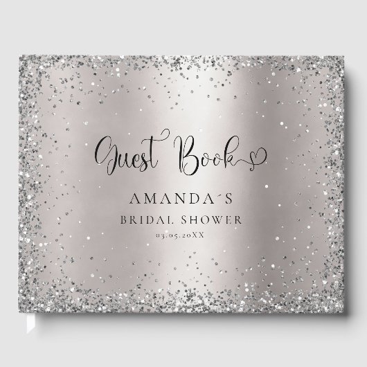 Modern, Glitter Bridal Shower    ゲストブック (正面)