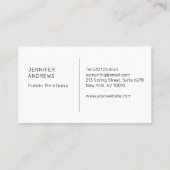 Modern Glitter Drop Aqua-Blau Schwarz 名刺 (裏面)