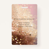 Modern Glitter Employee Photo ID Badge バッジ (裏面)