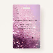 Modern Glitter Employee Photo ID Badge バッジ (裏面)