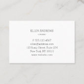 Modern Glitter Gold Watercolor Salon 名刺 (裏面)