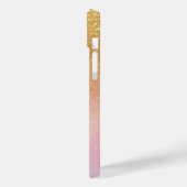 Modern Glitter Holographic Gold with Name Case-Mate iPhoneケース (裏面 / 左)