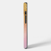 Modern Glitter Holographic Gold with Name Case-Mate iPhoneケース (裏面 / 左)
