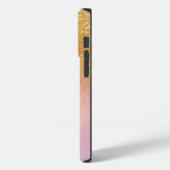 Modern Glitter Holographic Gold with Name Case-Mate iPhoneケース (裏面 / 左)