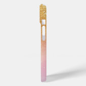 Modern Glitter Holographic Gold with Name Case-Mate iPhoneケース (裏面 / 左)