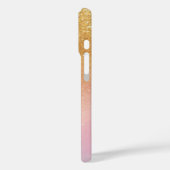 Modern Glitter Holographic Gold with Name Case-Mate iPhoneケース (裏面 / 左)
