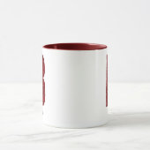 Modern Glitter Monogram B Mug with Name マグカップ (中央)